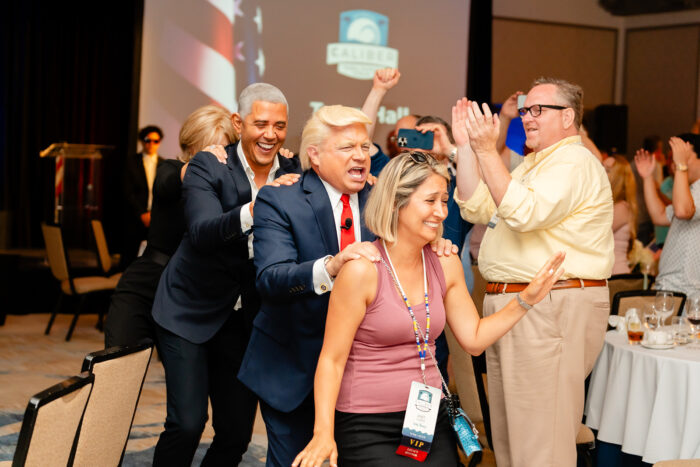 Reggie Brown as Obama at Caliber Financial Fintech Forum